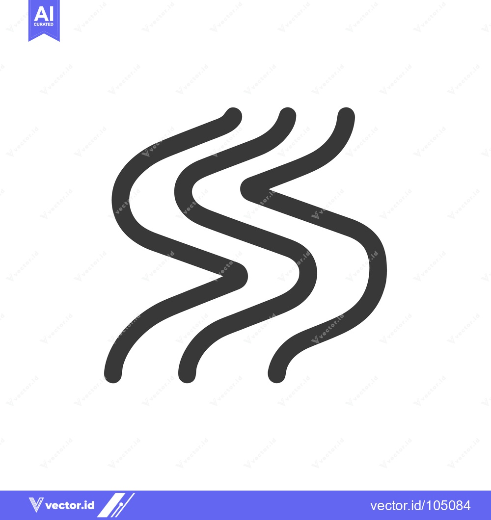 Premium Vector dari Abstract Gray Wavy Lines on White Background, Minimalist Design Elemen