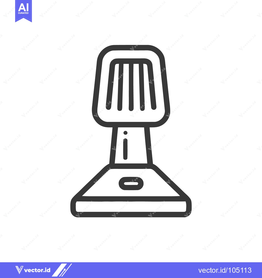 Premium Vector dari Minimalist Line Art: Modern Kitchen Range Hood Icon on White Backgroun