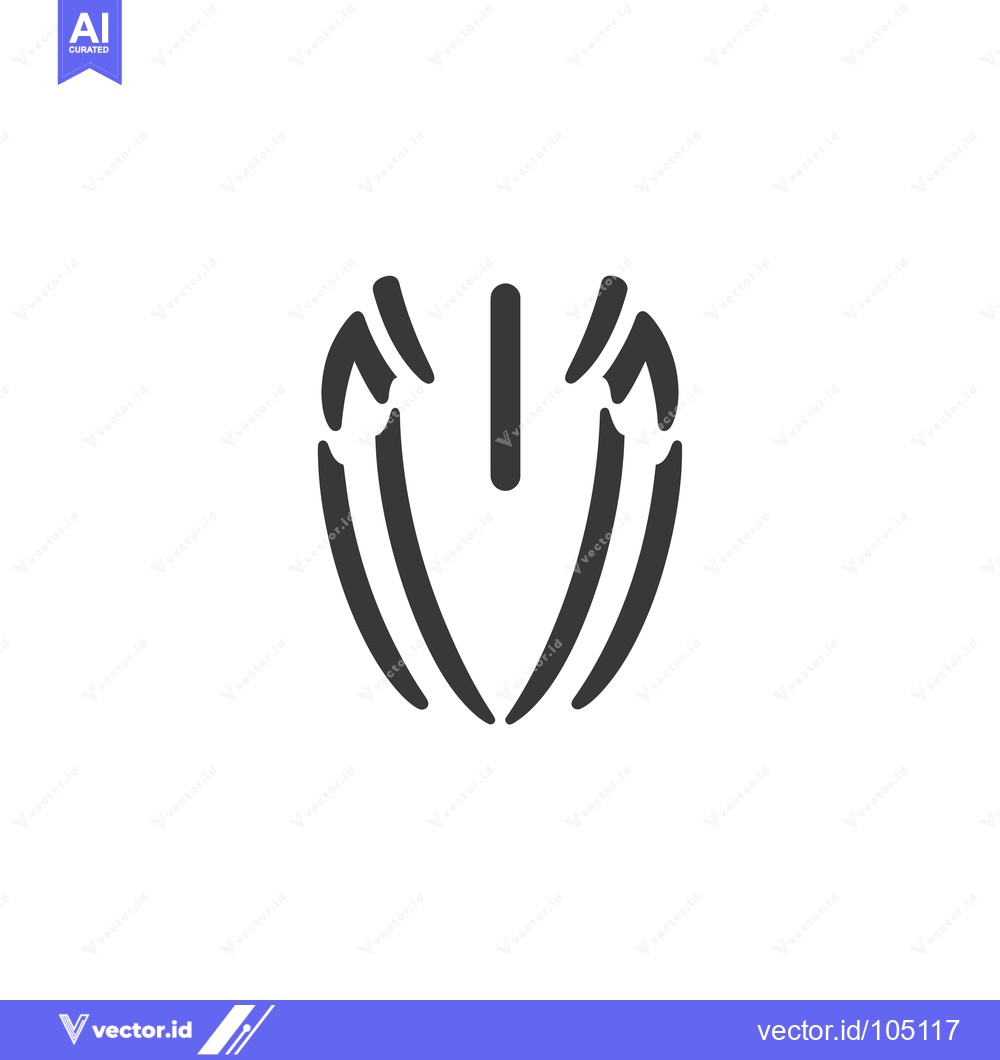Premium Vector of Stylized Abstract Design with Vertical Line and Curved Lines