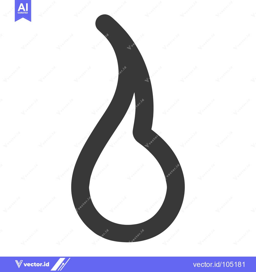 Premium Vector of Stylized Black and White Flame Icon