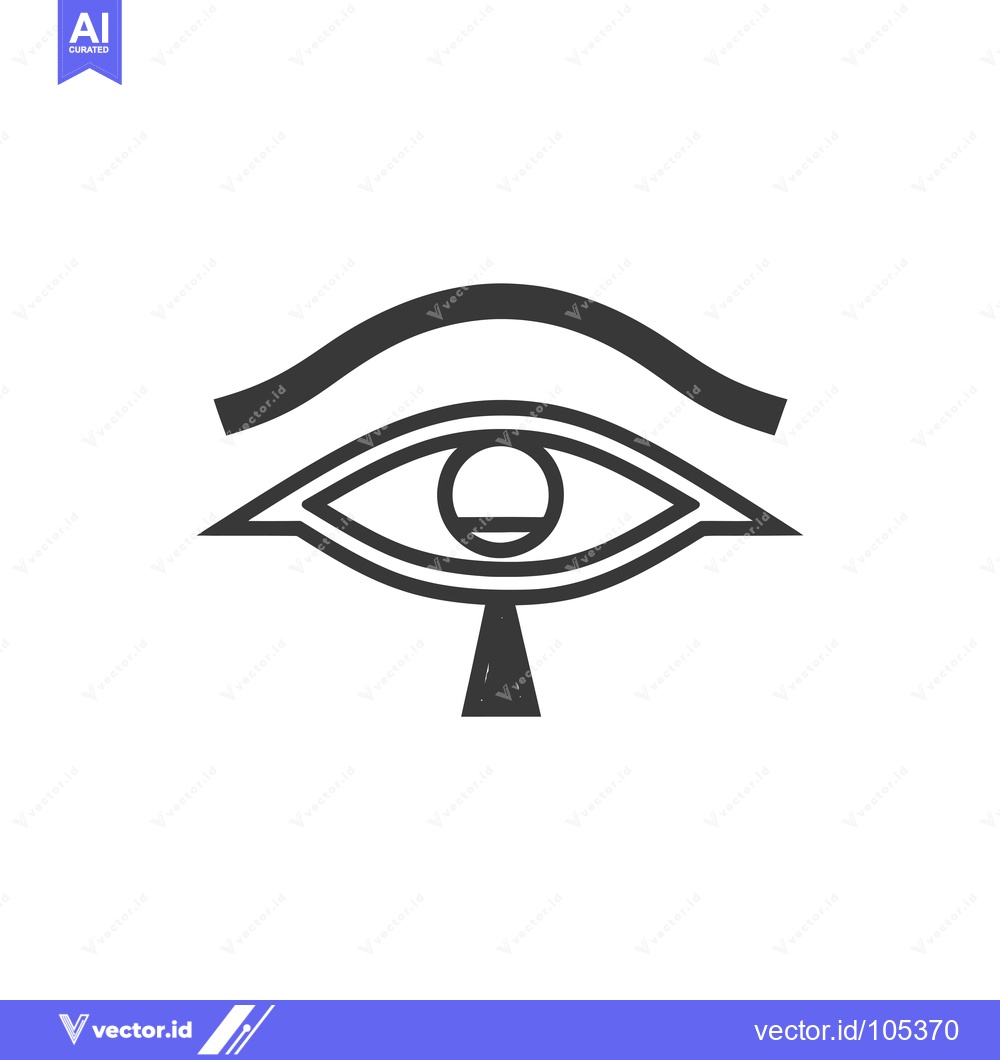Premium Vector of Stylized Eye with Curved Lines and Triangular Shape