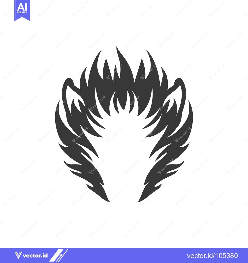 Premium Vector of Stylized Flame Design with Pointy Shapes