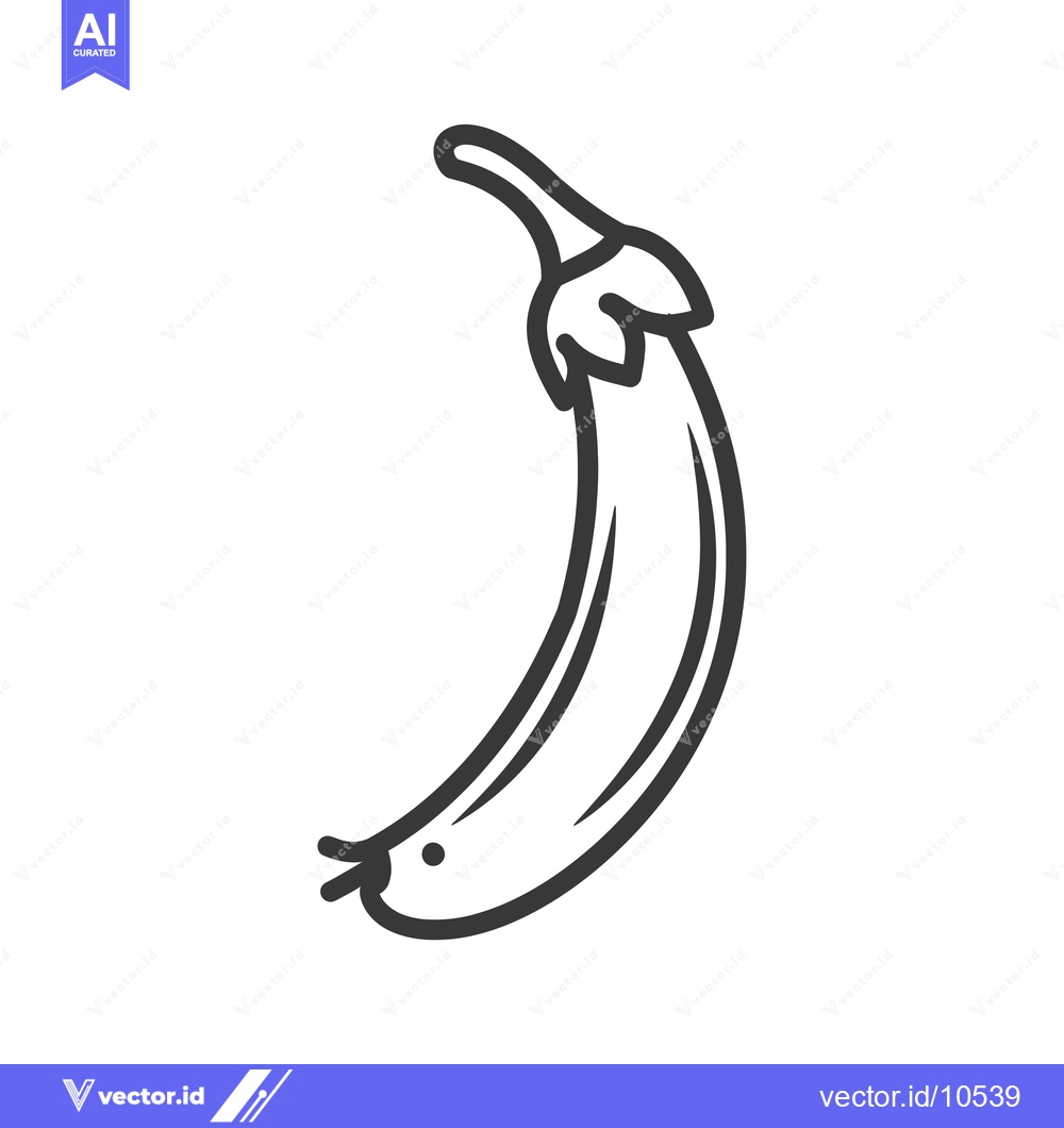 Premium Vector of A Black and White Line Drawing of an Eggplant