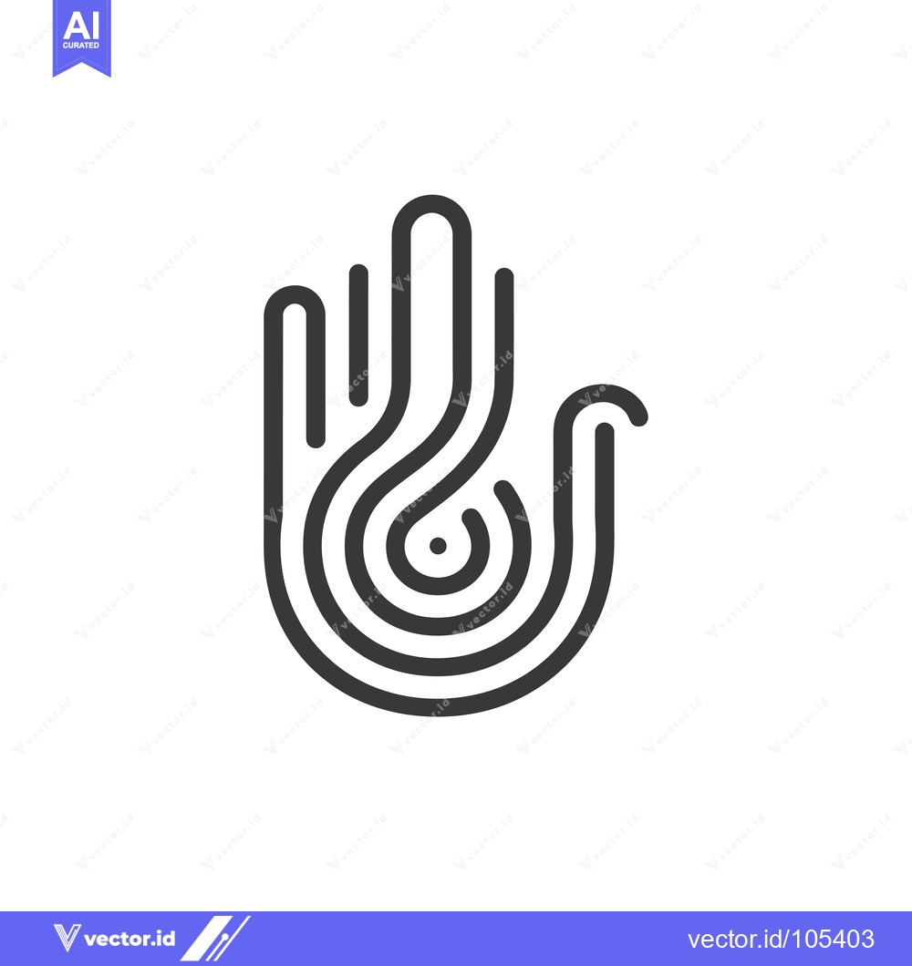 Premium Vector of Stylized Hand with Circular Pattern