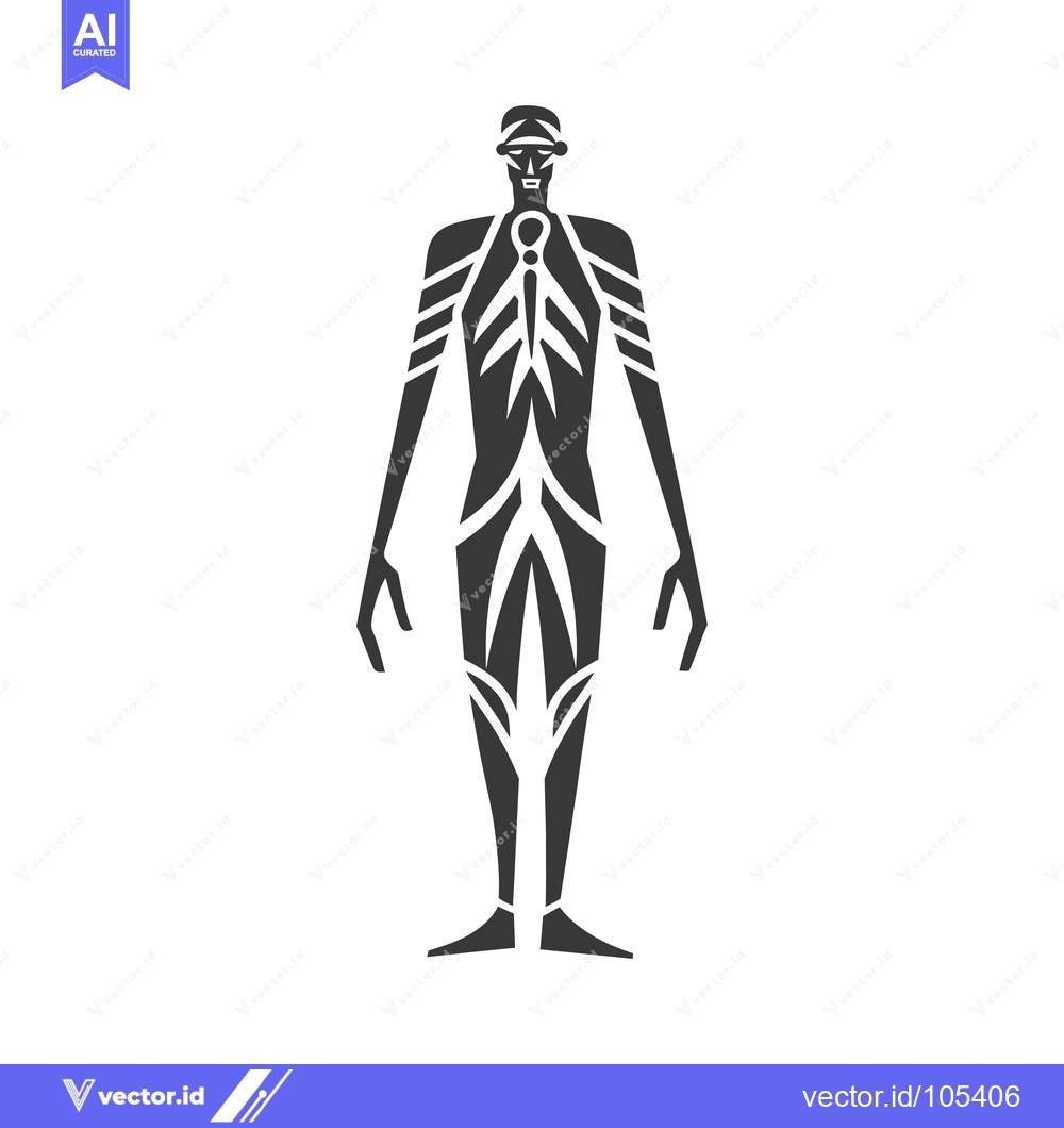 Premium Vector dari Stylized Human Figure with Geometric Design