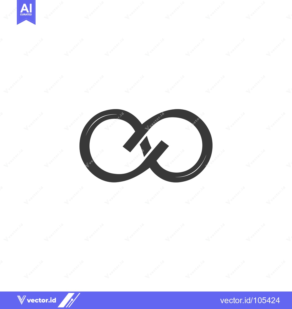 Premium Vector dari Stylized Infinity Symbol with Intersecting Lines