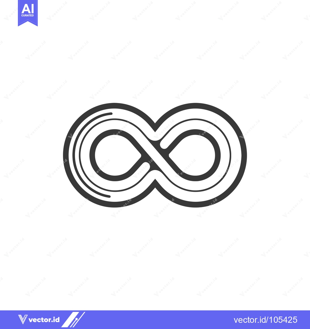Premium Vector dari Stylized Infinity Symbol with Multiple Overlapping Lines