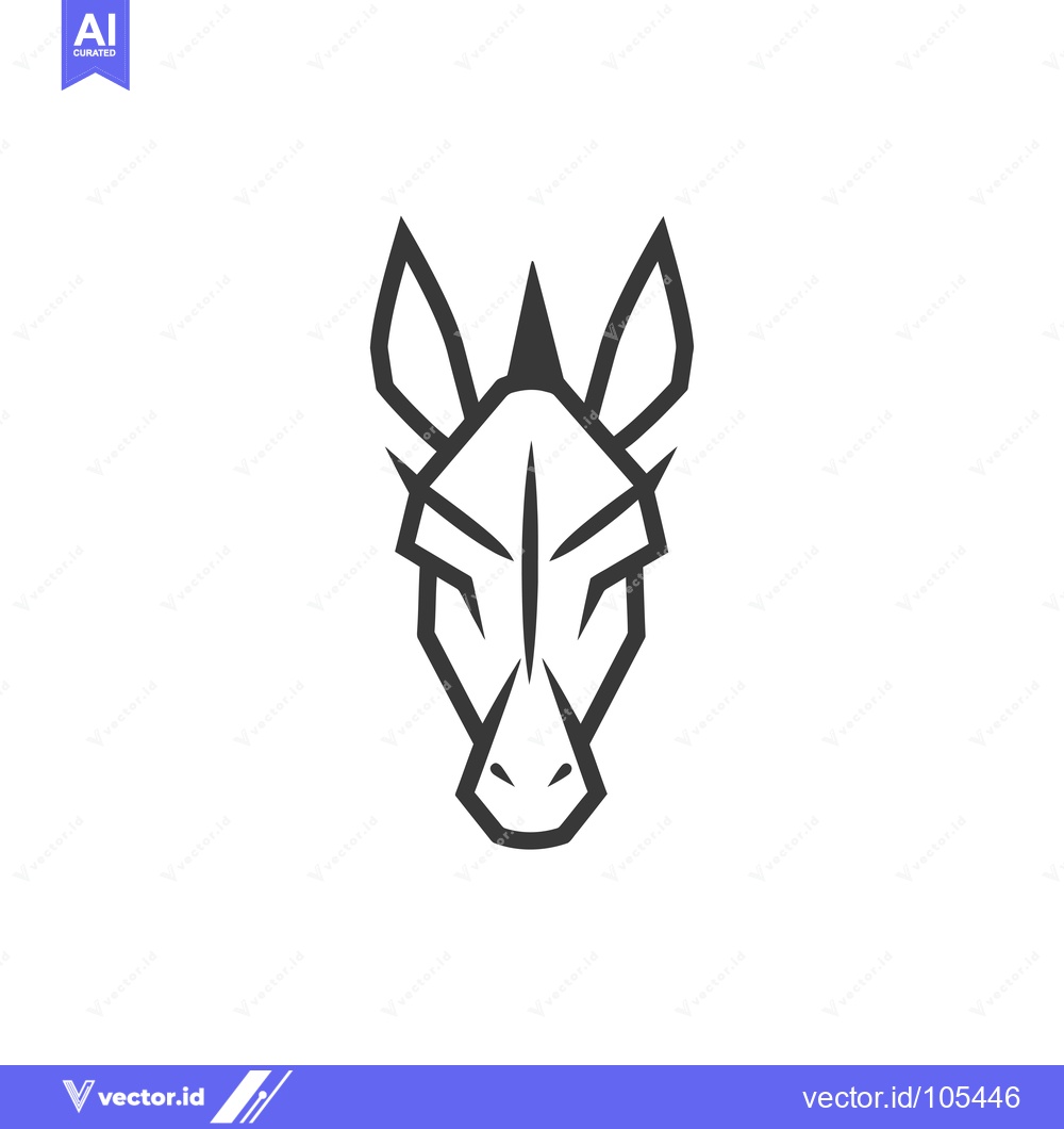 Premium Vector dari Stylized Line Art Illustration of a Horse Head