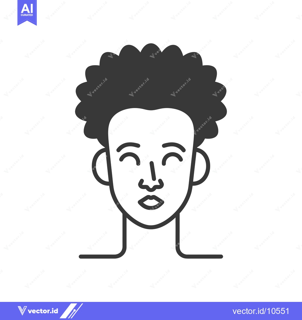 Premium Vector of A black and white line drawing of a person's face with closed eyes