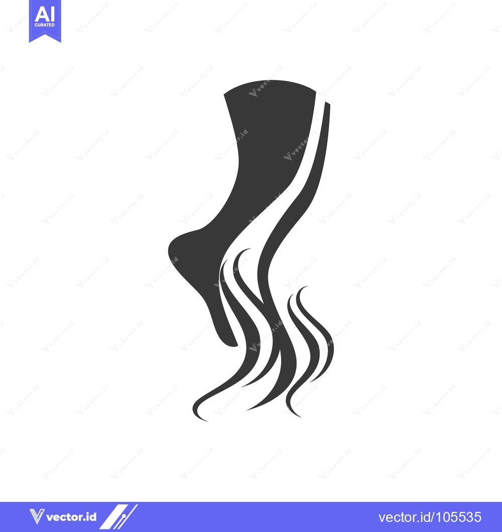 Premium Vector dari Stylized Silhouette of a Foot with Flowing Lines
