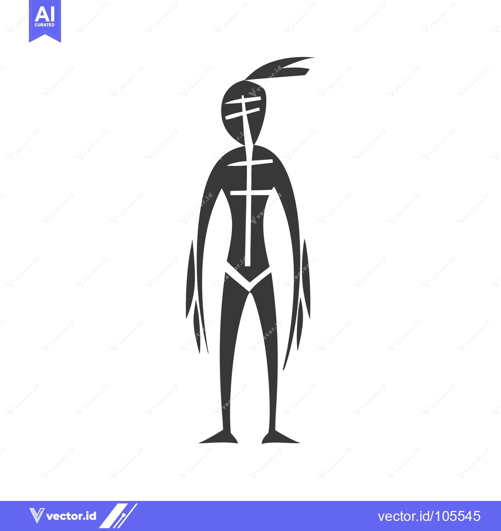 Premium Vector dari Stylized Silhouette of a Person with Geometric Patterns