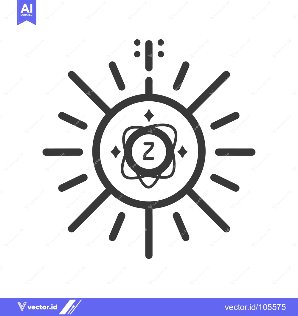 Premium Vector dari Stylized Sunburst Symbol with a Z in a Circular Design