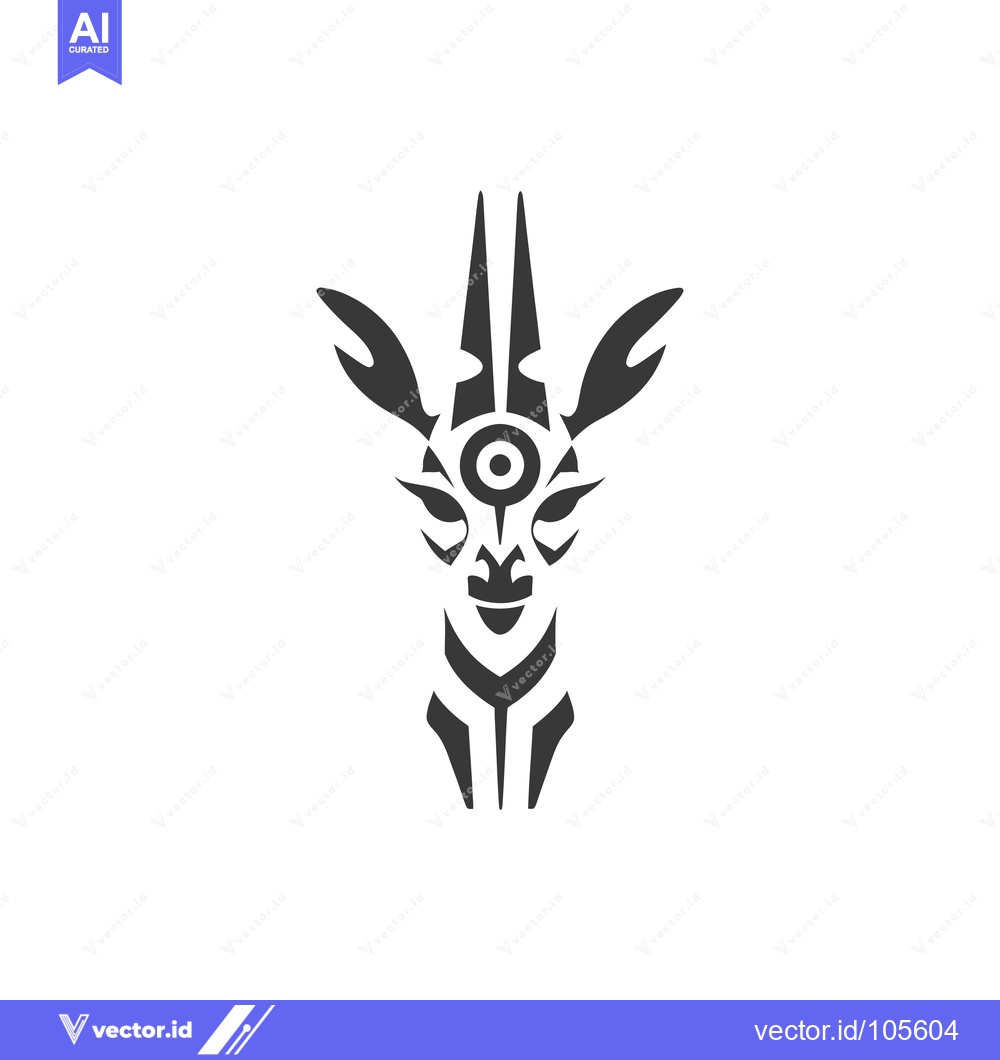 Premium Vector of Stylized Tribal Animal with a Single Eye