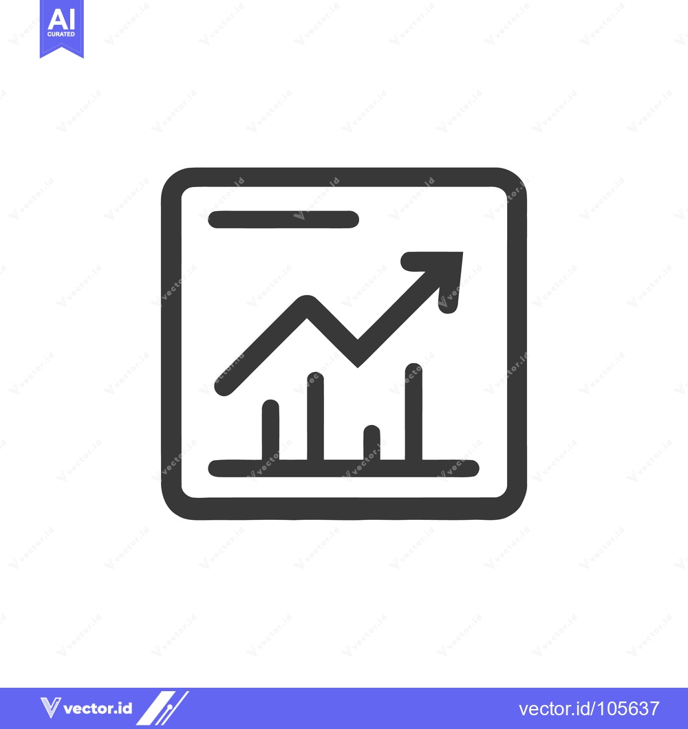 Premium Vector of Ascending Graph Icon: Business Growth and Positive Trend Illustration