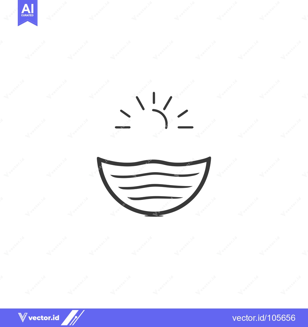 Premium Vector dari Sun Setting Behind a Face Mask