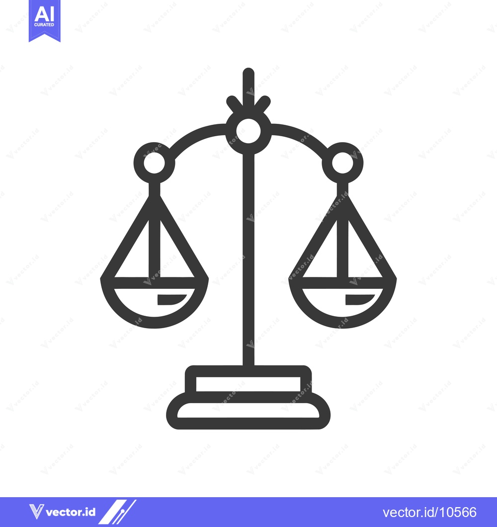 Premium Vector of A Black and White Line Drawing of a Scale