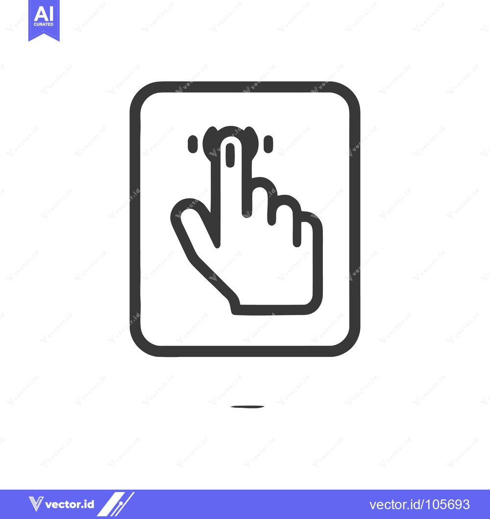 Premium Vector dari Finger Tap Icon: Stylized Hand Gesture on Digital Screen, Minimalist D