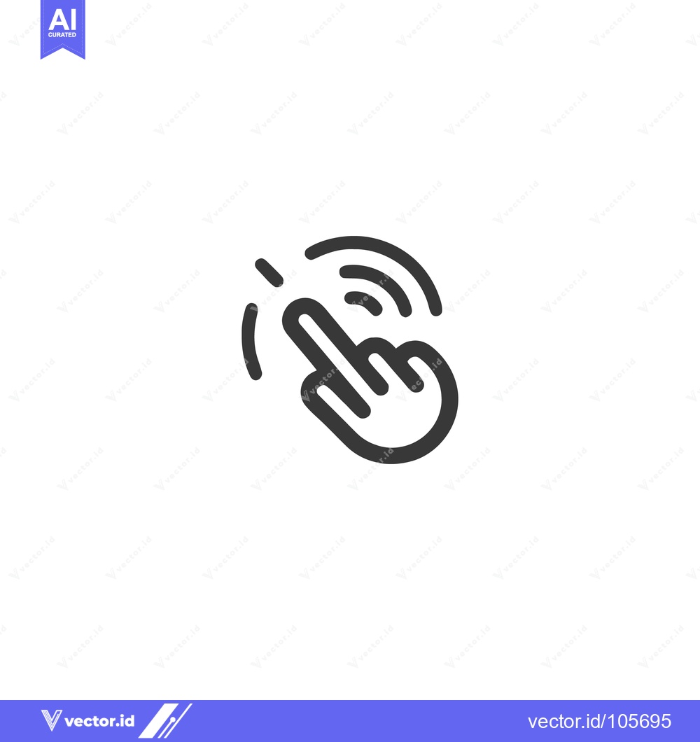 Premium Vector dari Finger Tap Icon: Touchscreen Interaction, Digital Interface, and Conne