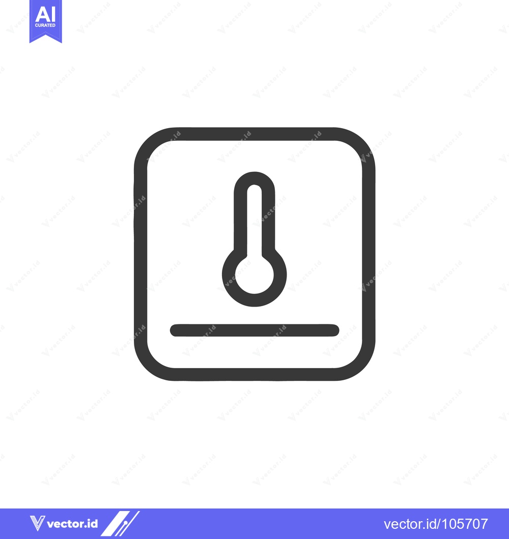 Premium Vector dari Minimalist Thermostat Icon: Temperature Control Symbol in Dark Gray