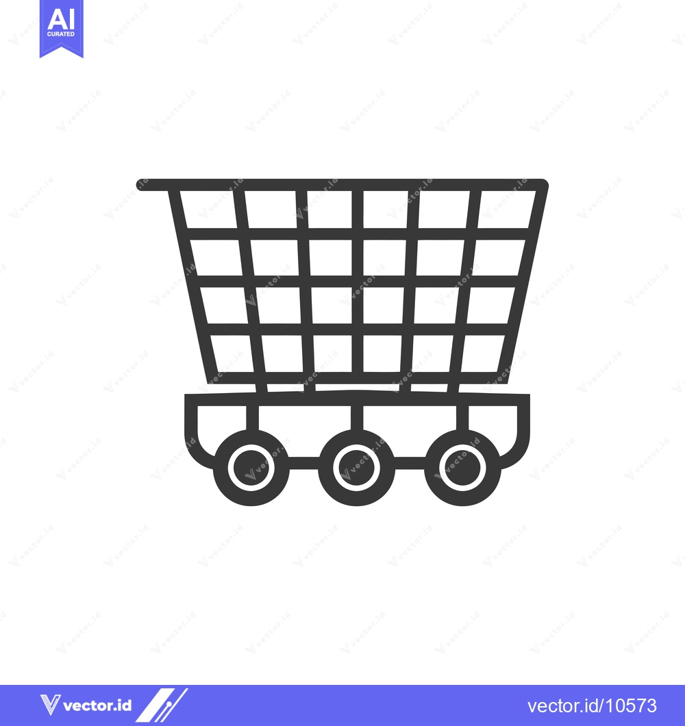 Premium Vector dari A black and white line drawing of a shopping cart