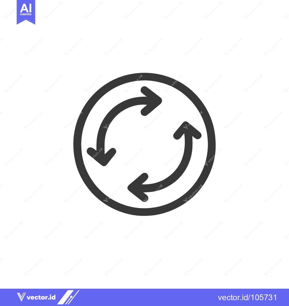 Premium Vector of Circular Arrows: A Simple Graphic Symbol of Rotation and Recycling