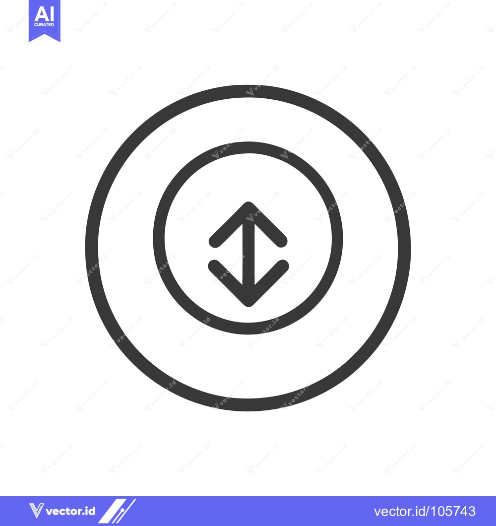 Premium Vector dari Up-Down Arrow Icon in Circle, Simple Graphic Symbol