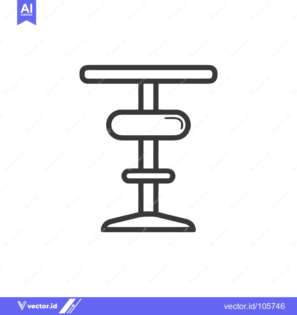 Premium Vector of Minimalist Table Icon: Modern Furniture Design with Rounded Elements
