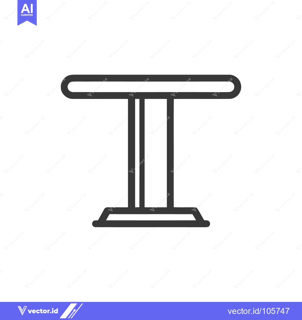 Premium Vector of Minimalist Table Icon: Modern Furniture Design with Clean Lines