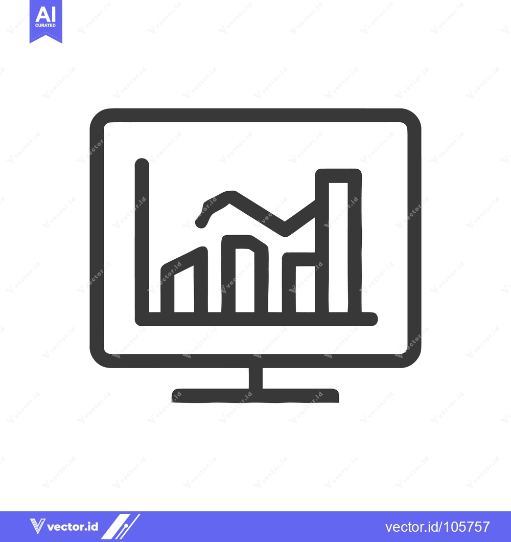 Premium Vector dari Monitor Displaying Business Growth Chart, Financial Analysis, Data Vis