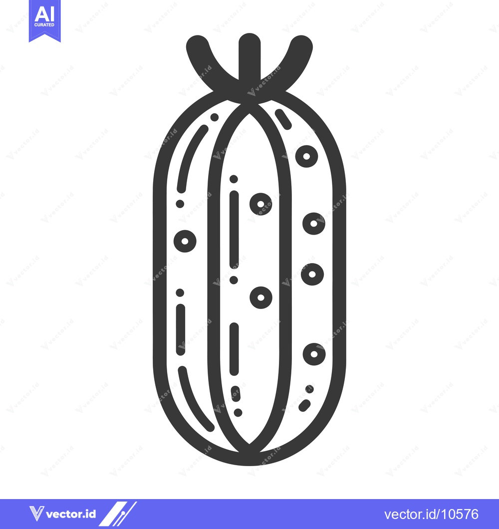 Premium Vector of A black and white line drawing of a single cardamom pod