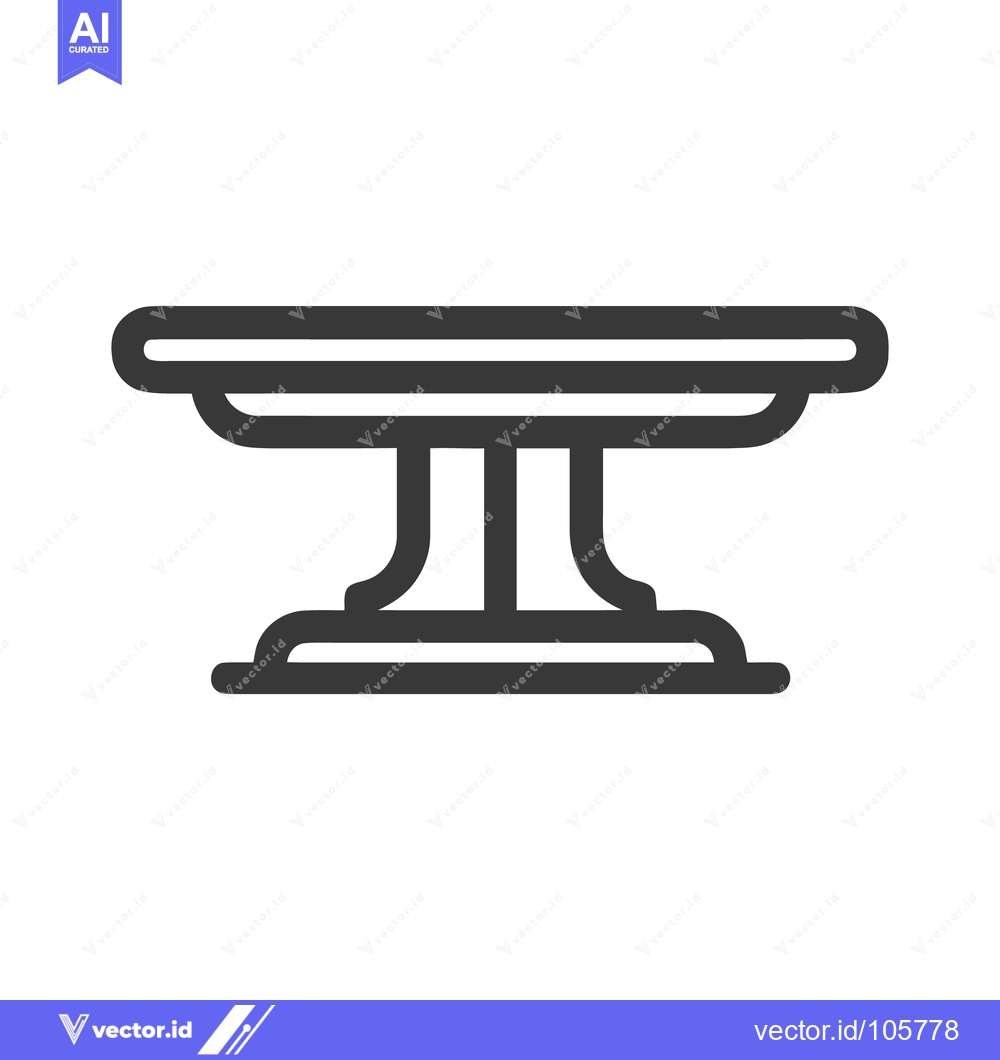 Premium Vector of Minimalist Table Icon: Modern Furniture Design with Clean Lines