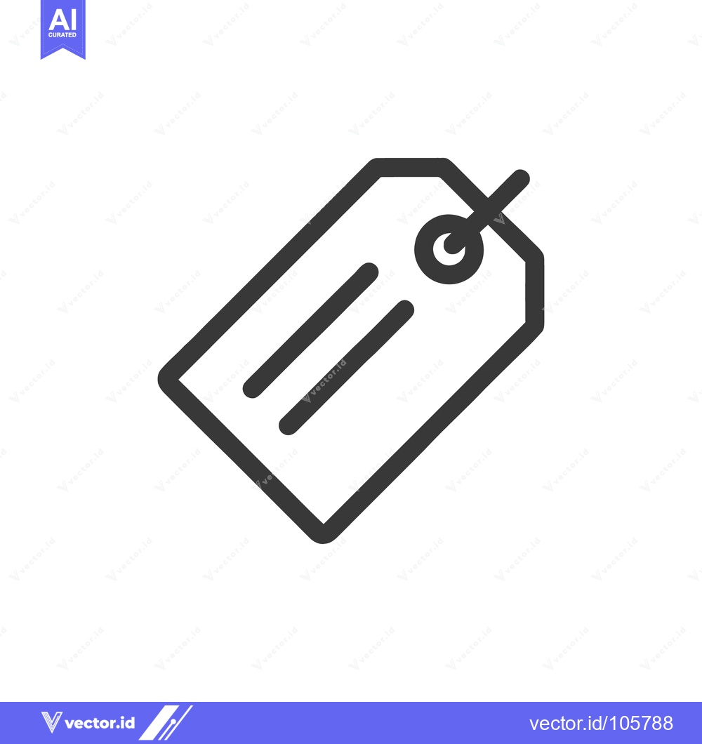 Premium Vector dari Minimalist Price Tag Icon: Bold Outline, Clean Design, Modern Symbolis