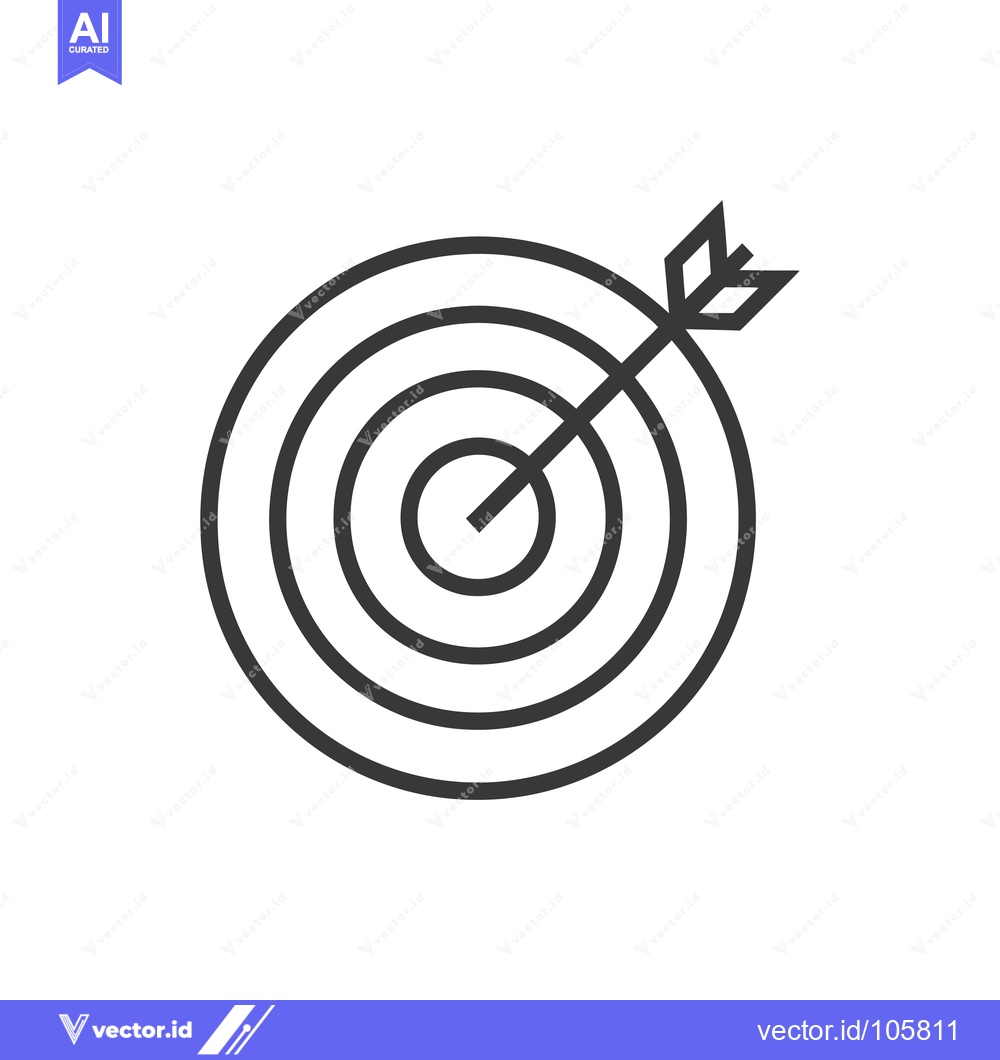 Premium Vector dari Target with arrow in the center