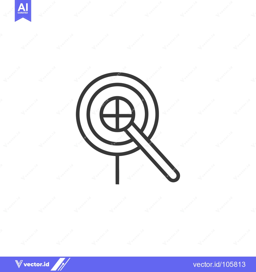 Premium Vector dari Target with a Stick and a Plus Sign in the Center
