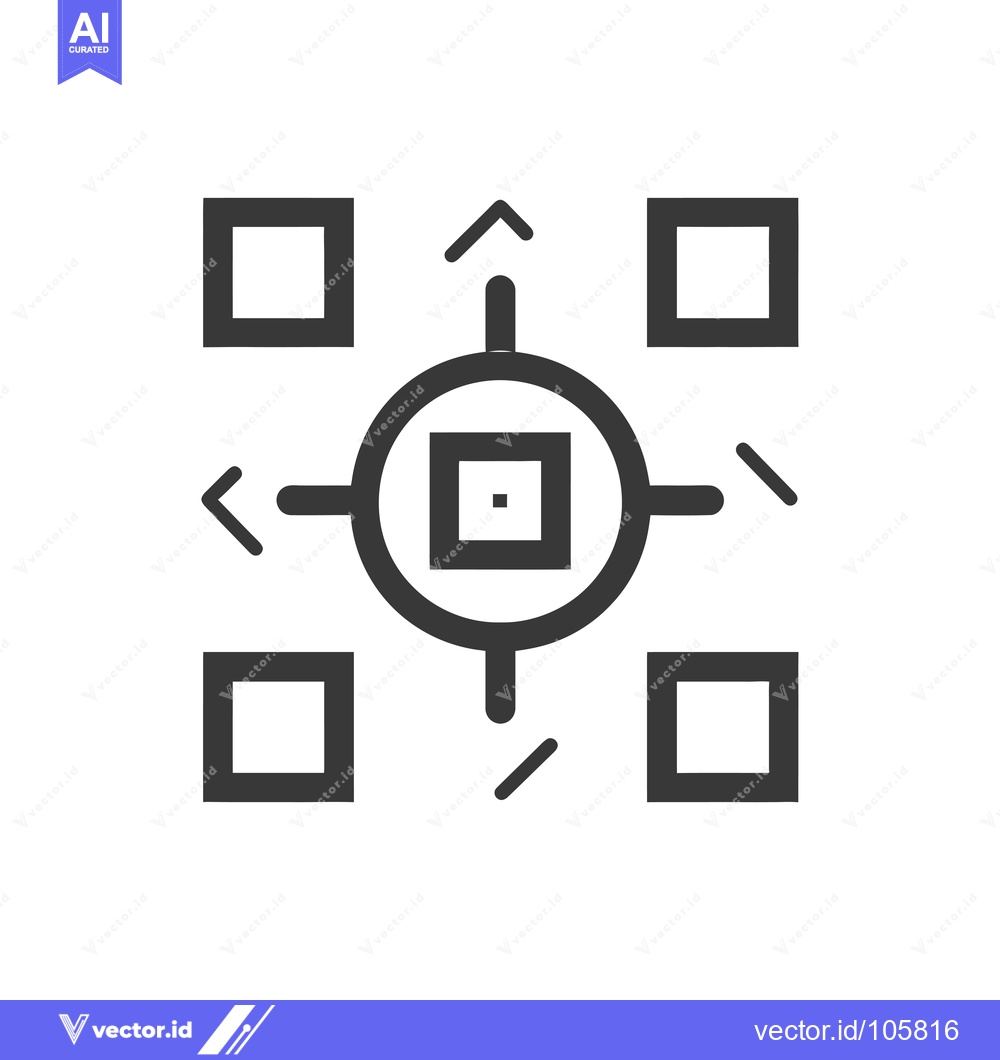 Premium Vector dari Target with Surrounding Squares and Arrows