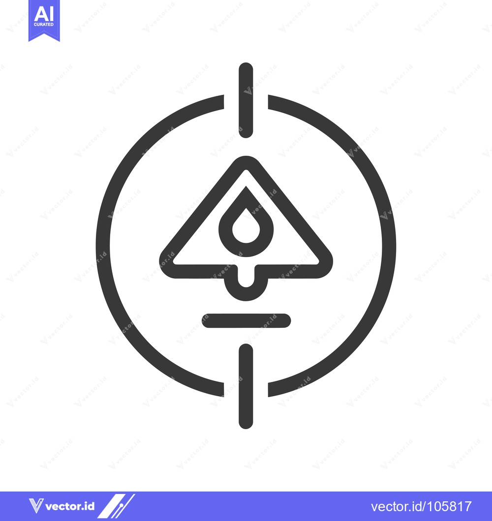 Premium Vector dari Target with Triangular Symbol and Droplet Inside