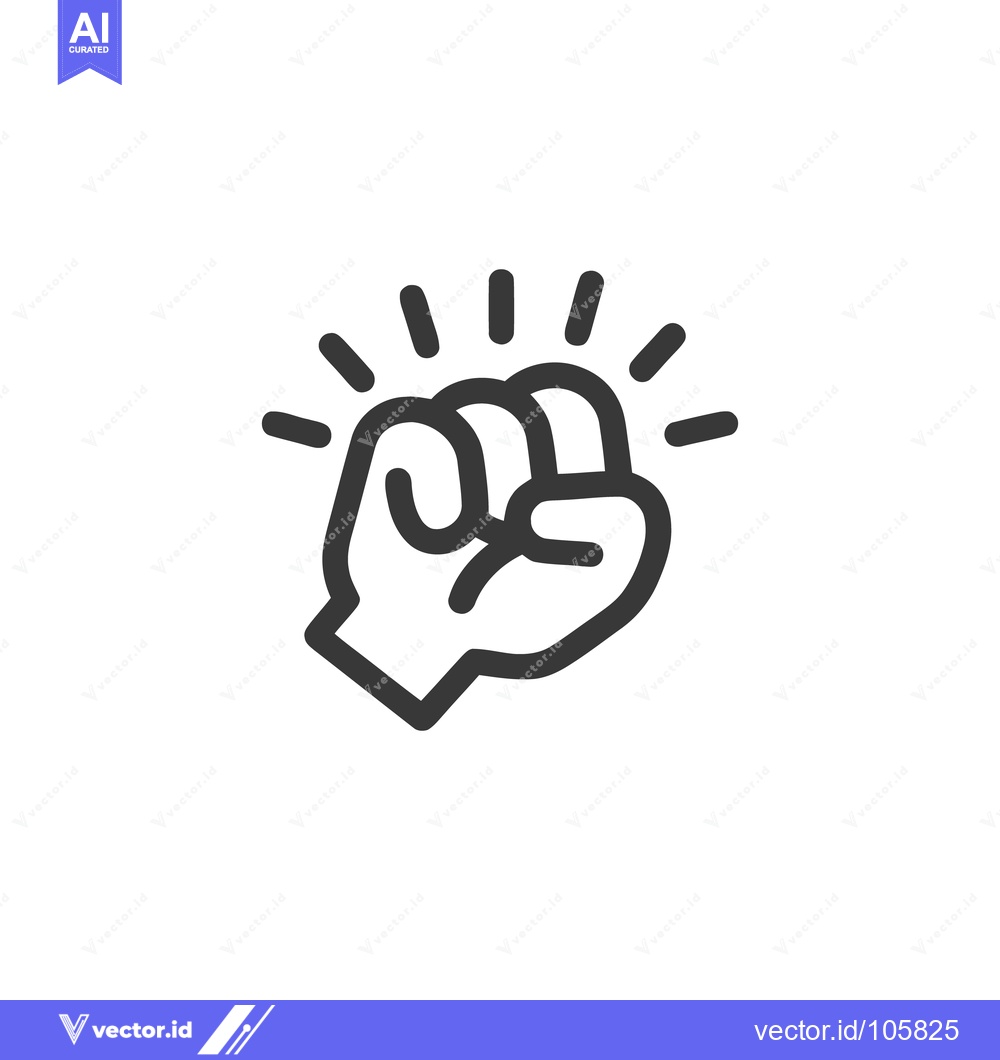 Premium Vector dari Empowering Fist: Bold Line Art Symbolizing Strength and Solidarity on
