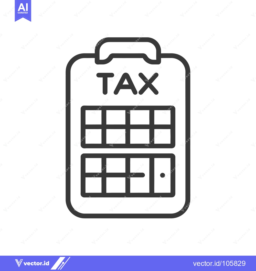 Premium Vector of Tax Form with Grid and Handle