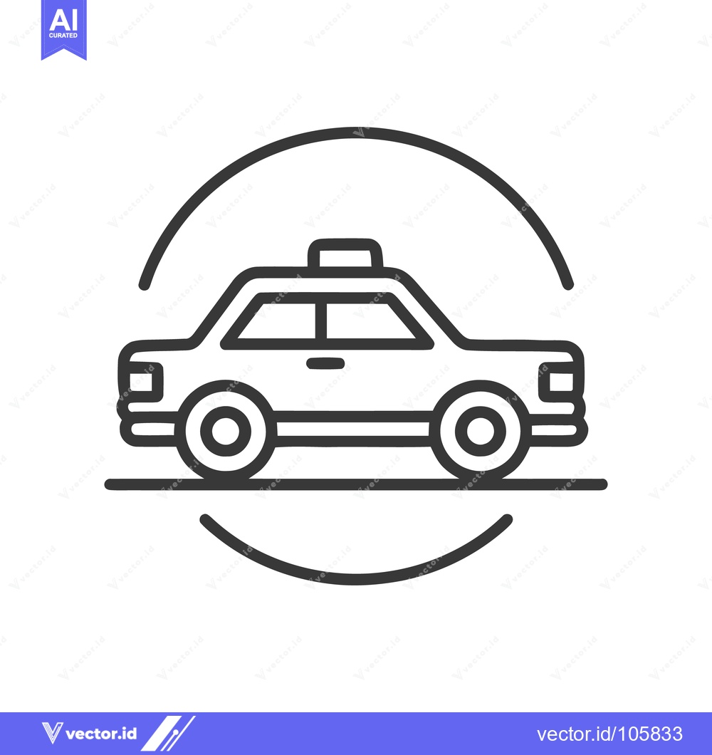 Premium Vector of Minimalist Police Car Icon with Circular Frame Design