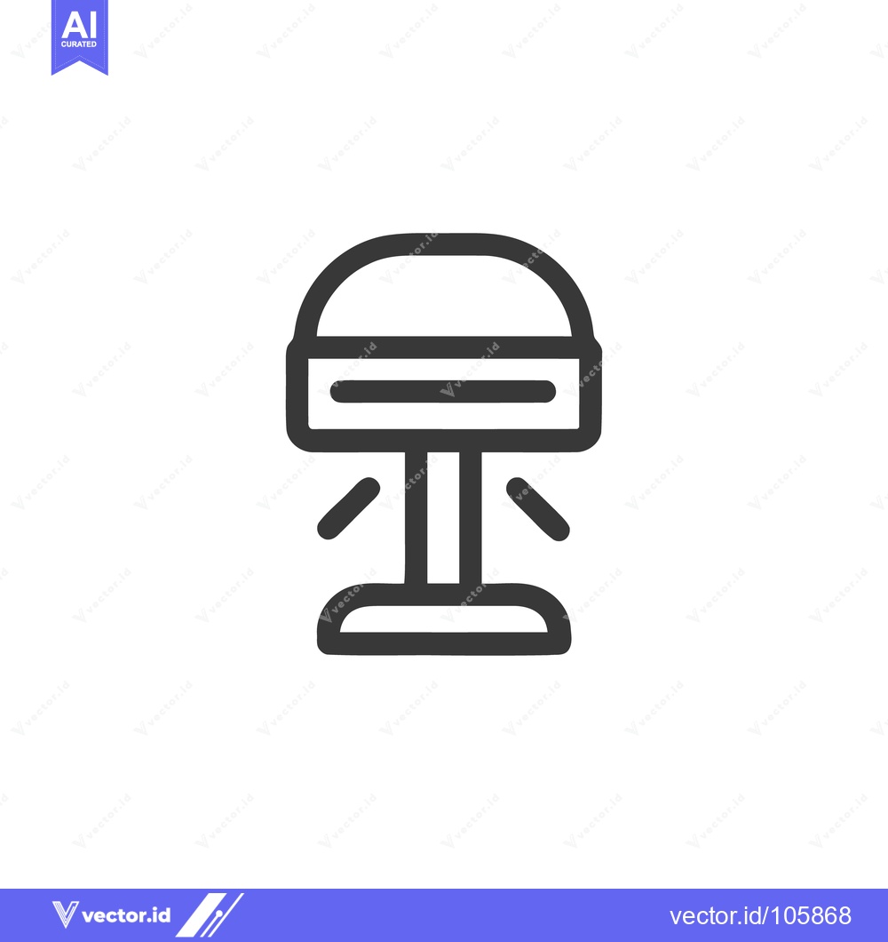 Premium Vector dari Minimalist Table Lamp Icon: Modern Design, Interior Lighting, Isolated