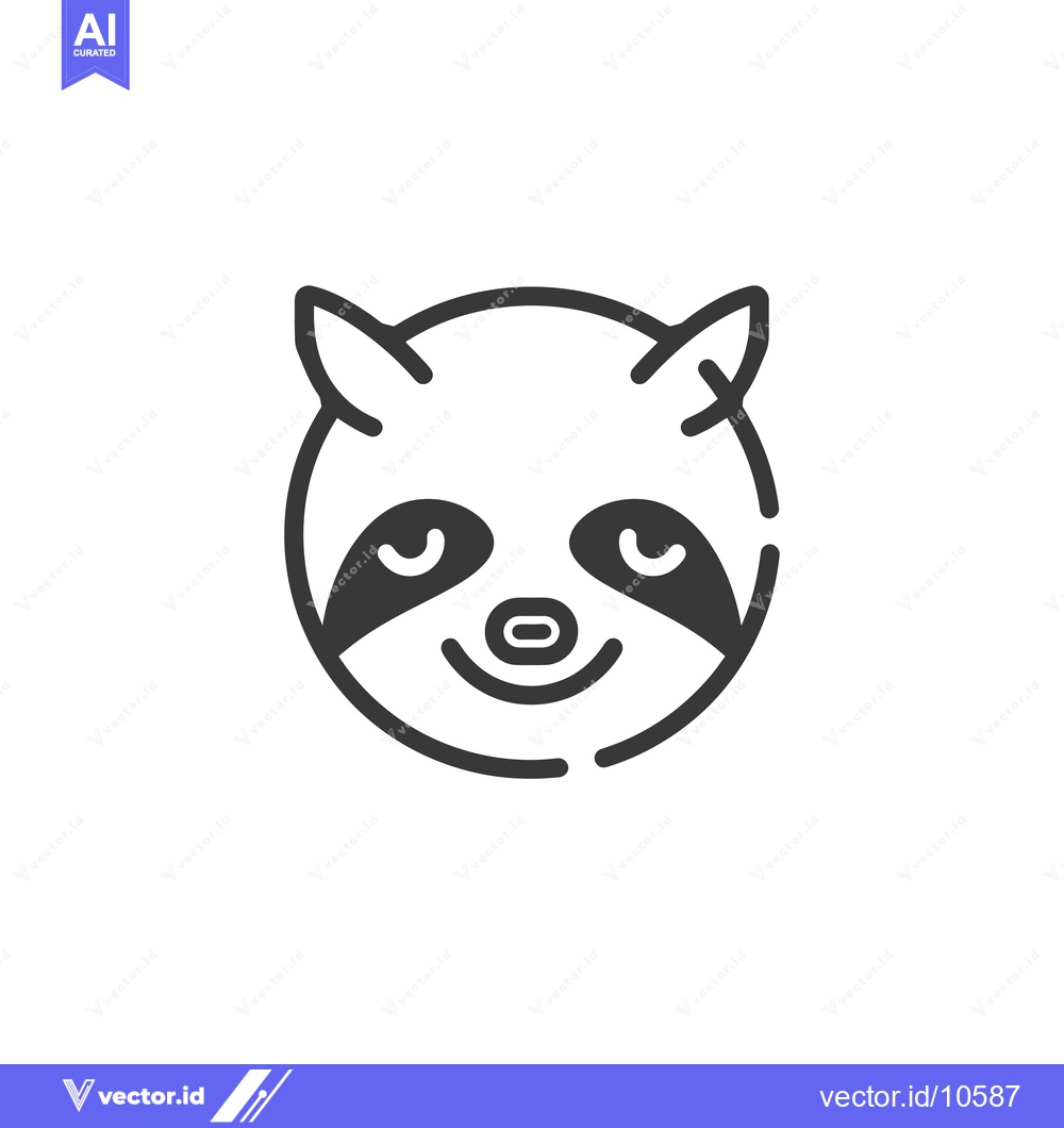 Premium Vector of A black and white line drawing of a smiling sloth face