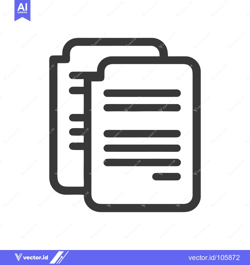 Premium Vector of Stacked Documents Icon: Minimalist Design for File Management and Orga