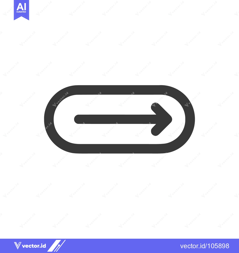 Premium Vector of Sleek Dark Gray Right Arrow Button Icon on White Background