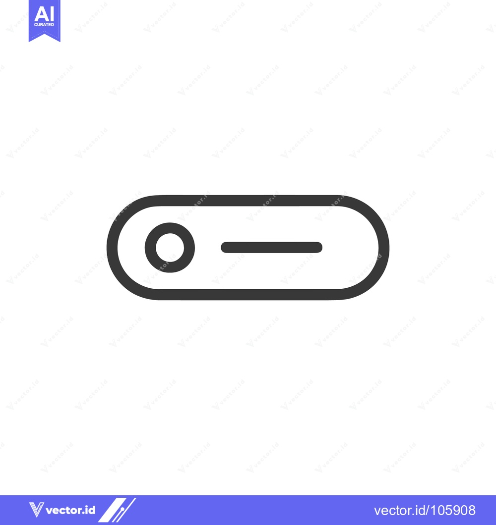 Premium Vector dari Toggle Switch Icon: Minimalist Design with Rounded Edges and Clean Lin