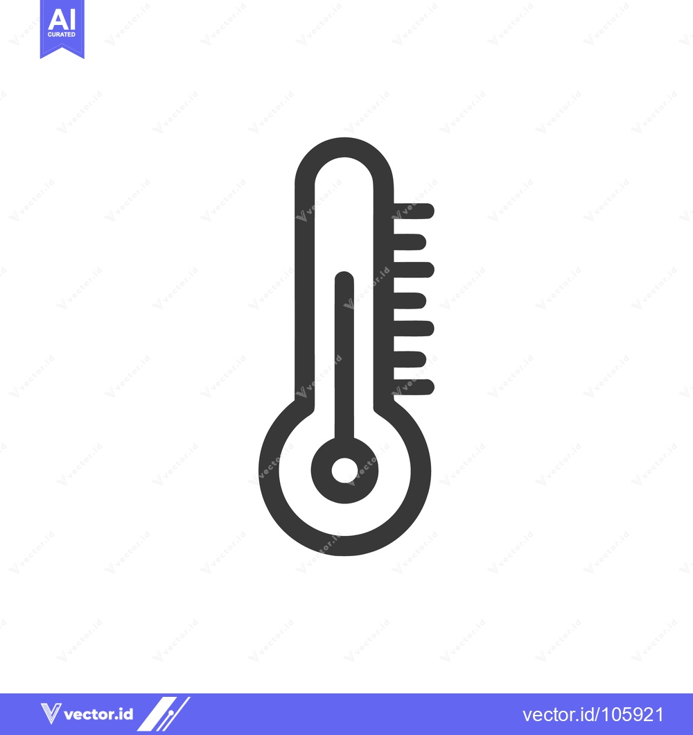 Premium Vector dari Minimalist Thermometer Icon: Medical, Temperature, and Health Symbol