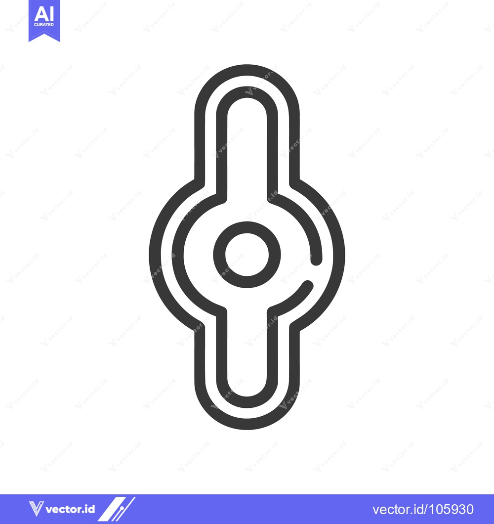 Premium Vector of Abstract Keyhole Icon: Minimalist Design with Bold Lines and Geometric