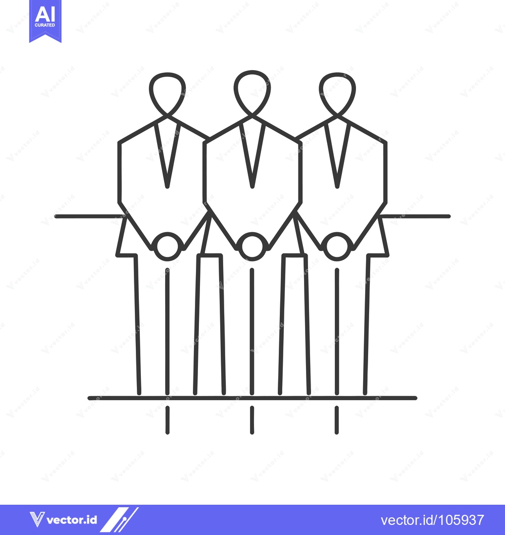 Premium Vector dari Three Abstract Stick Figures Holding Hands