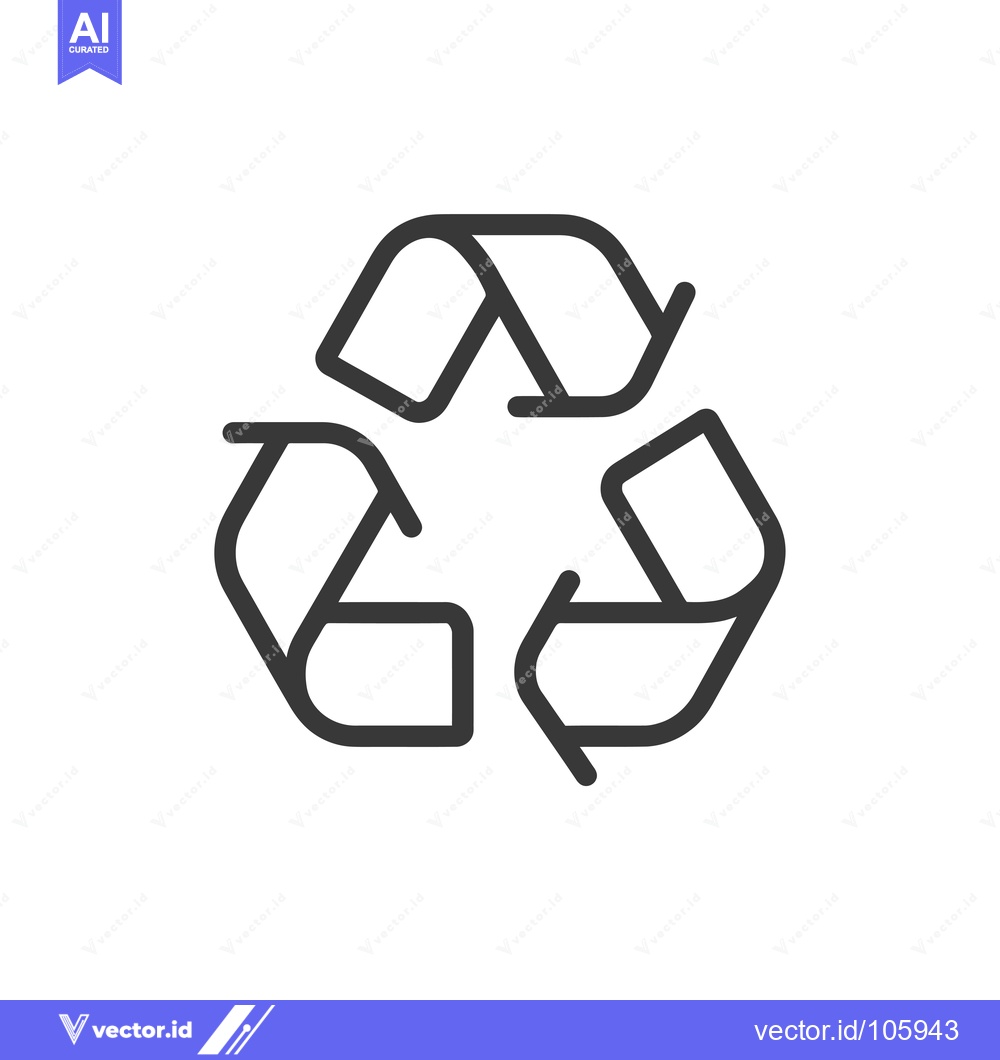 Premium Vector dari Three Arrows Forming a Circular Recycle Symbol