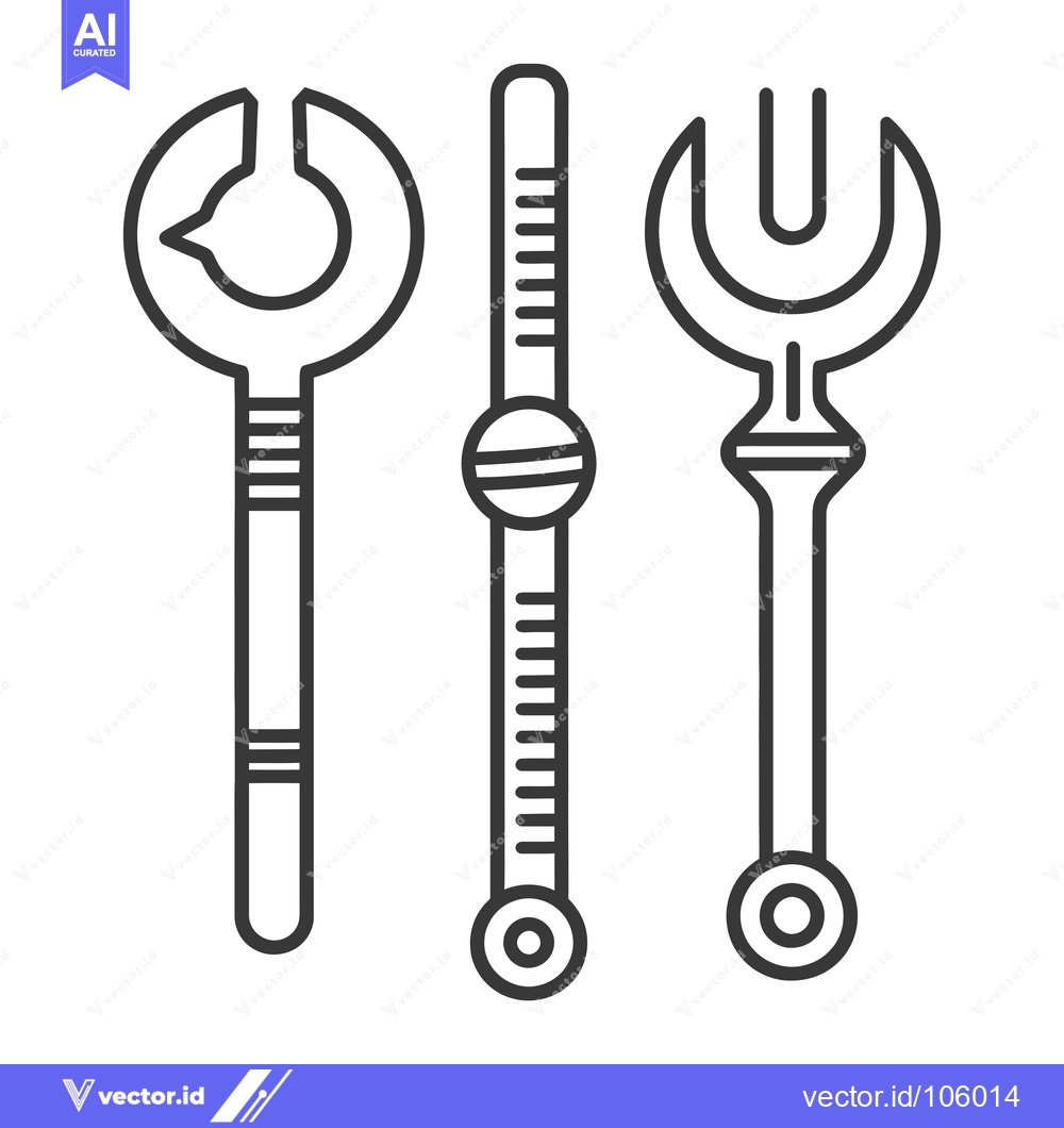 Premium Vector dari Three Black Outline  Icons with Circular Bases and Unique Tops