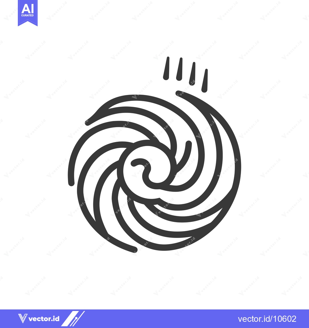 Premium Vector of A Black and White Line Drawing of a Swirling Vortex